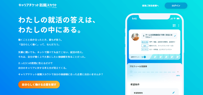 キャリアチケット就活スカウト