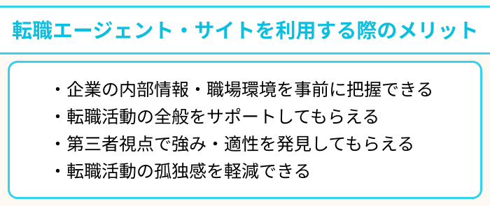 事務職向け転職エージェント・サイトを利用する際のメリットのイラスト